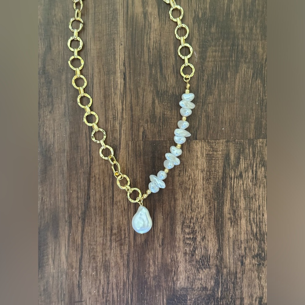 Ann Taylor mixed pearl and chain Necklace - Picture 13 of 14